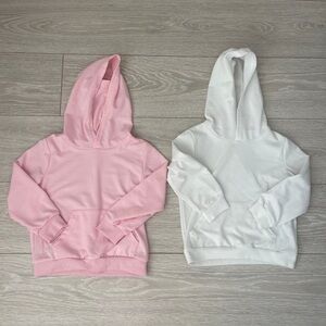 Pink and White Hoodies SHEIN